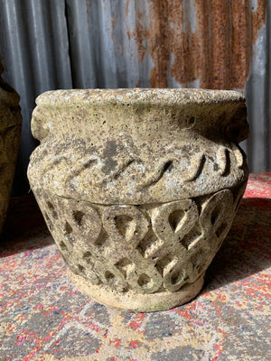 A pair of cast stone Cotswold Studios planters