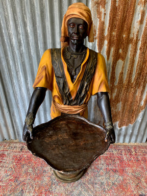 A full size Blackamoor figure with tray