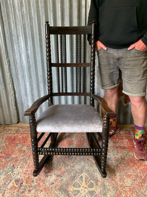 A bobbin rocking chair