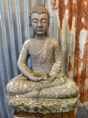 A large seated Buddha