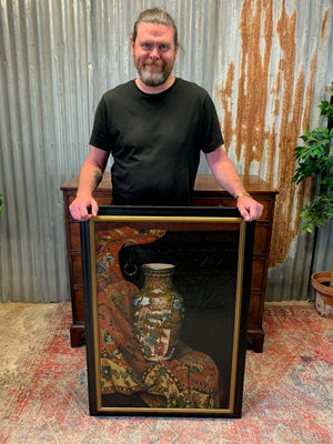 A very large Orientalist still life oil painting