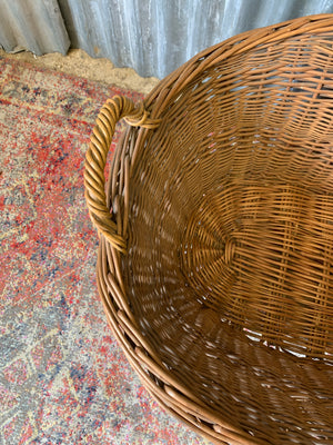 A large wicker basket ~ A