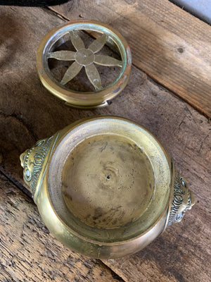 A pair of Asain bronze jardinieres on stands