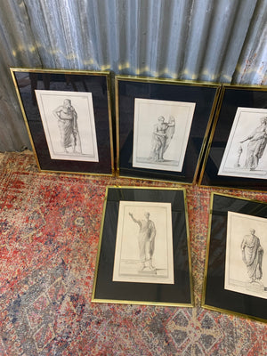 A set of six framed Grand Tour etchings