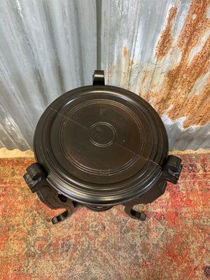 A Chinese black ebonised jardinière pedestal stand