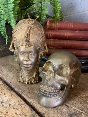 A bronze Benin bust