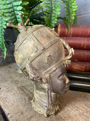 A bronze Benin bust