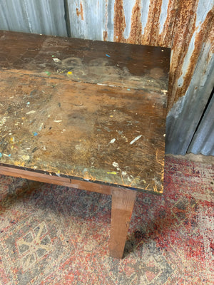 An Industrial wooden workbench