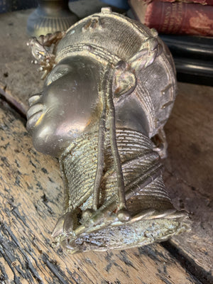 A bronze Benin bust