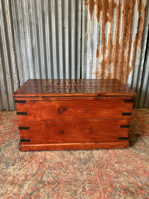 A wooden shipwright's trunk