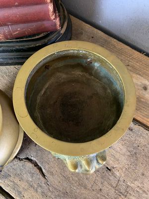 A pair of Asain bronze jardinieres on stands