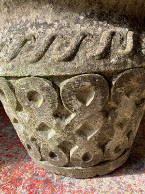 A pair of cast stone Cotswold Studios planters