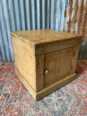 A Victorian square pine cupboard