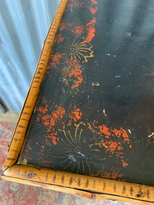 A tiger bamboo display cabinet
