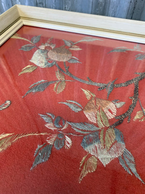 A large framed Chinese embroidery picture