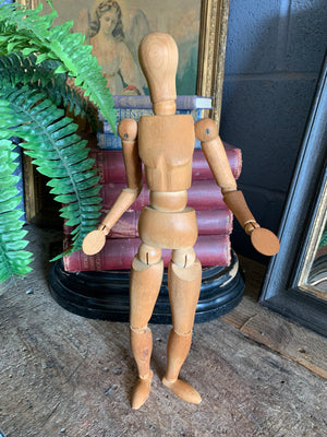 A large wooden artist's lay figure ~ 40cm