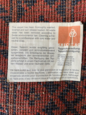 A red orange ground Persian carpet rug ~ 161cm x 101cm