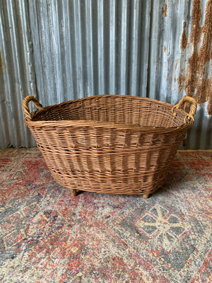 A large wicker basket ~ A