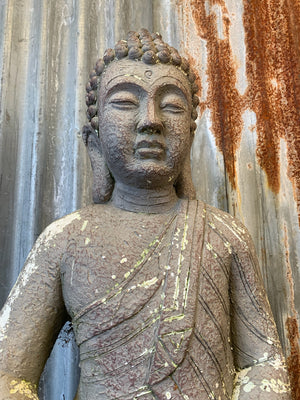 A large seated Buddha