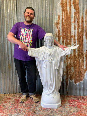 A 4ft bonded marble statue of Jesus