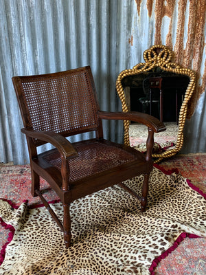 A colonial plantation-style armchair