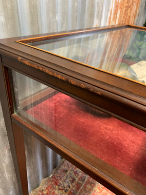 A mahogany vitrine
