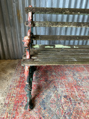 A rare 19th Century Coalbrookdale Dog & Serpent bench