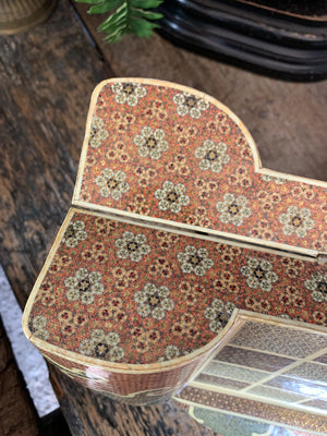 A Persian khatam tazhib circular games board and pieces