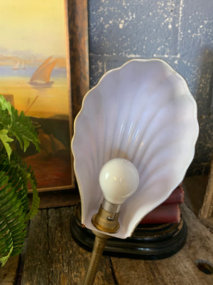 A brass Art Deco gooseneck desk lamp