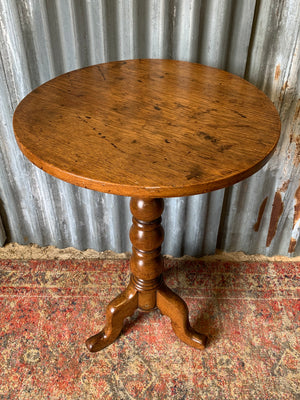 An oak side table
