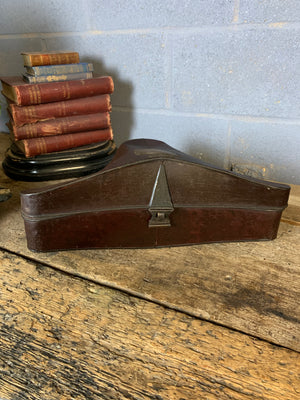 A Royal Navy bicorn hat in monogrammed tin