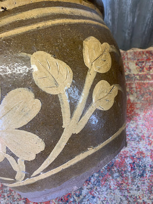 A pair of large glazed Chinese planters & one Dragon planter