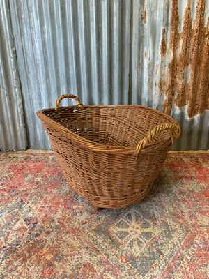 A large wicker basket ~ A