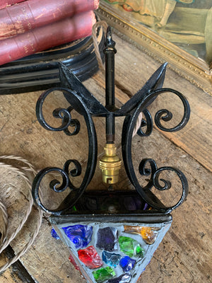 An original Peter Marsh leaded glass ceiling lantern