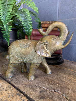 A large bronze elephant