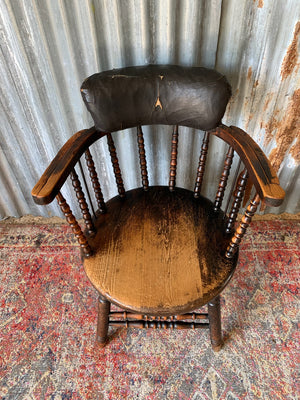 A 19th Century Scottish bobbin open armchair