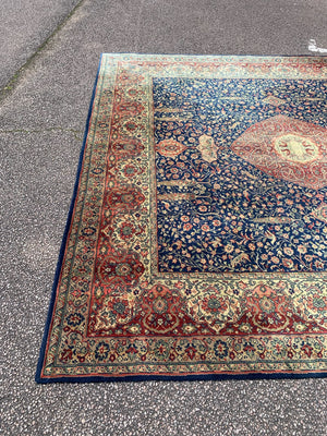 A Persian "Paradise Park" square rug 9ft/275cm