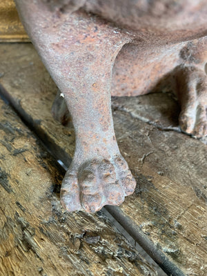 A 19th Century cast iron winged lion