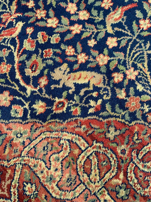 A Persian "Paradise Park" square rug 9ft/275cm