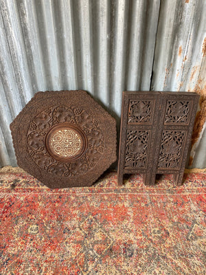 An Anglo-Indian octagonal carved table