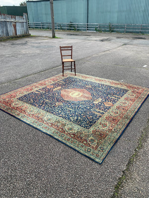 A Persian "Paradise Park" square rug 9ft/275cm