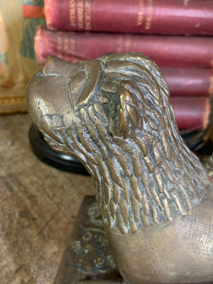 A bronze aquamanile in the form of a lion
