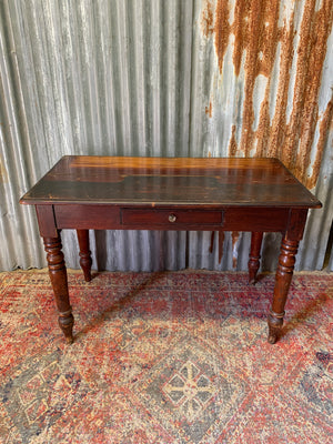 A Victorian single drawer table