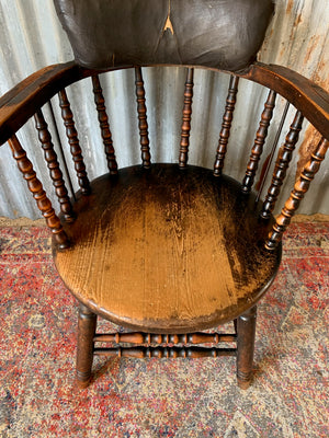 A 19th Century Scottish bobbin open armchair