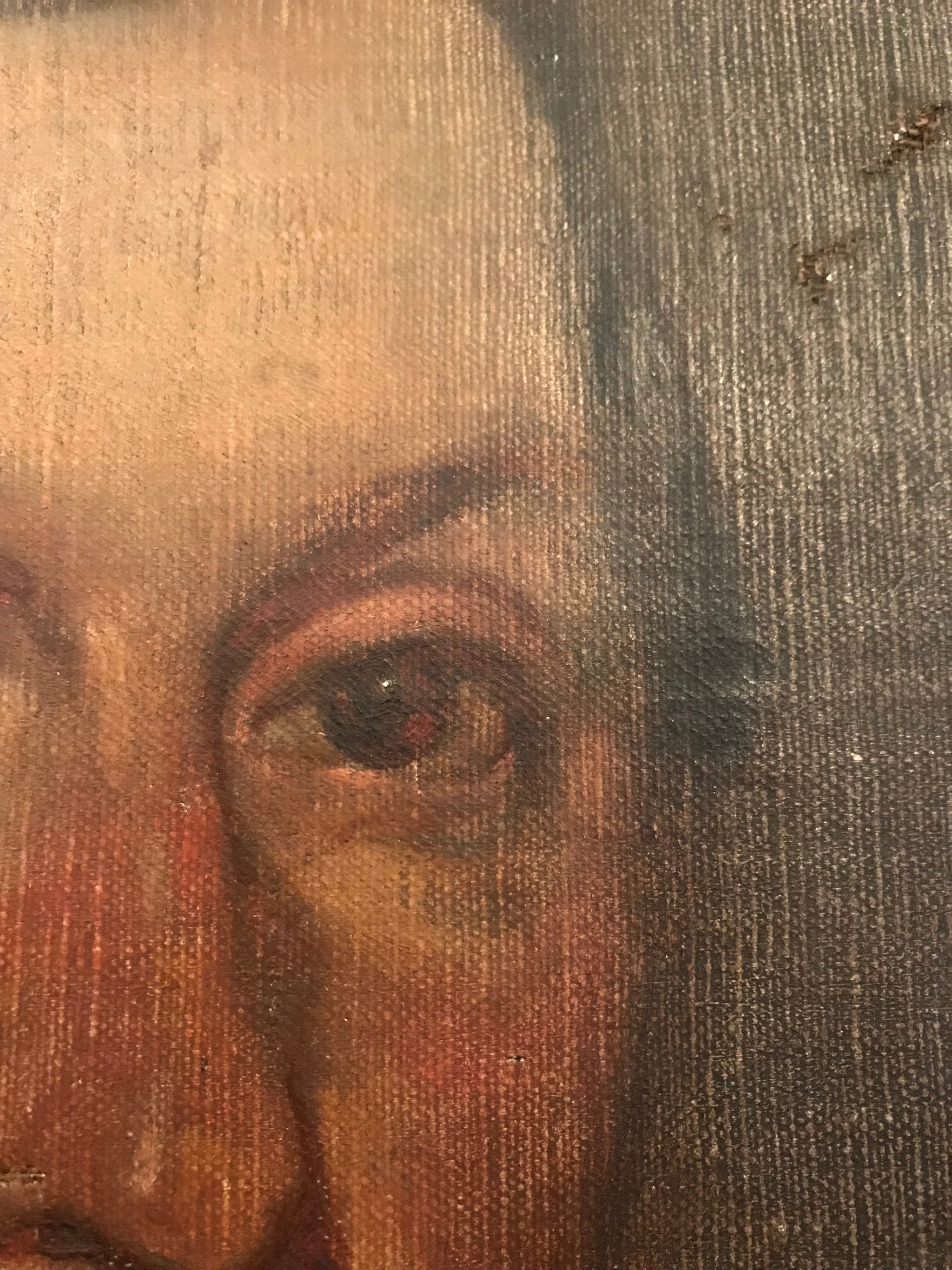 A Victorian portrait painting of a bearded gentleman