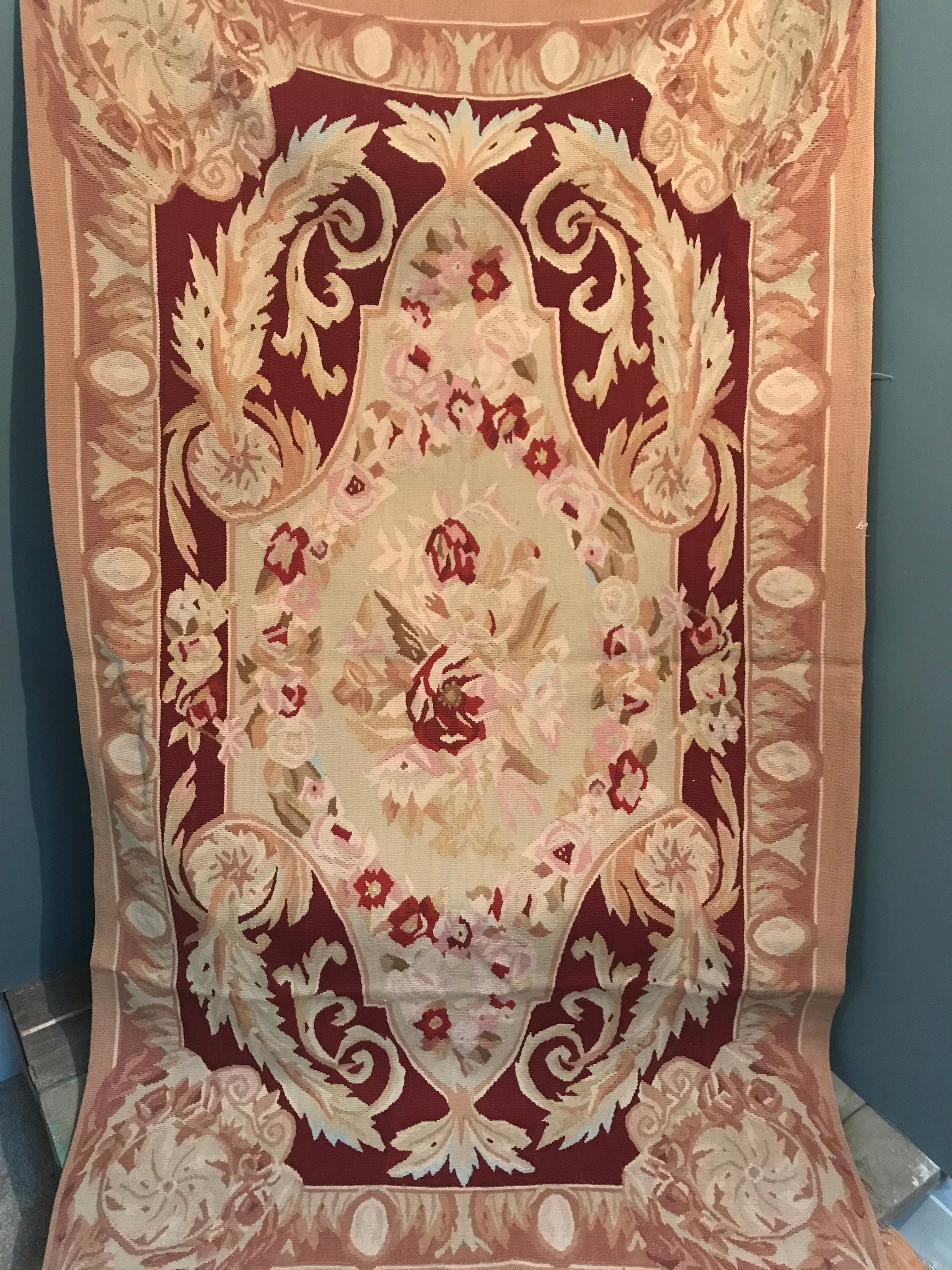 A rectangular Aubusson carpet rug