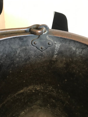 An early mahogany fireside peat bucket and stand