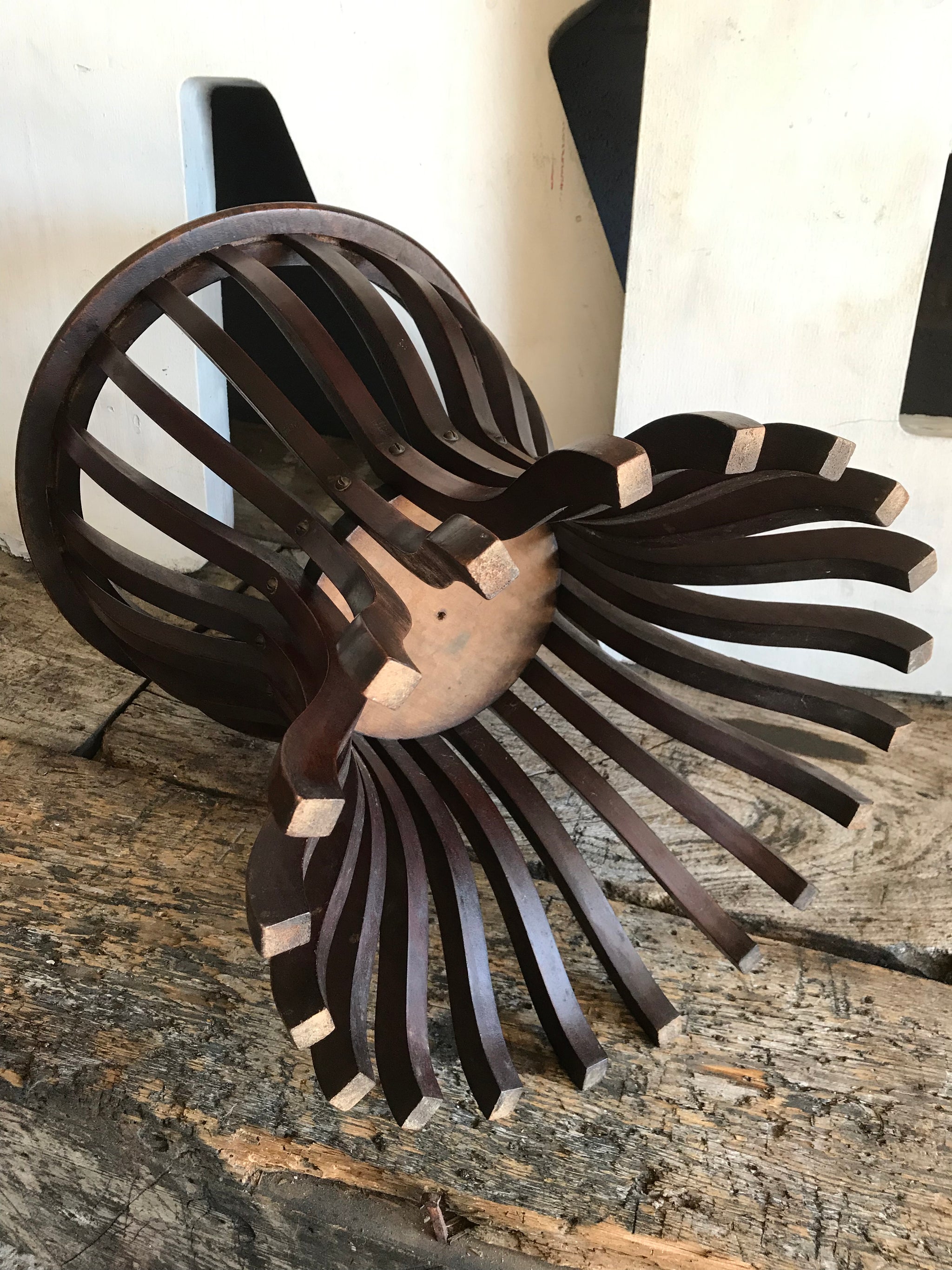 An early mahogany fireside peat bucket and stand