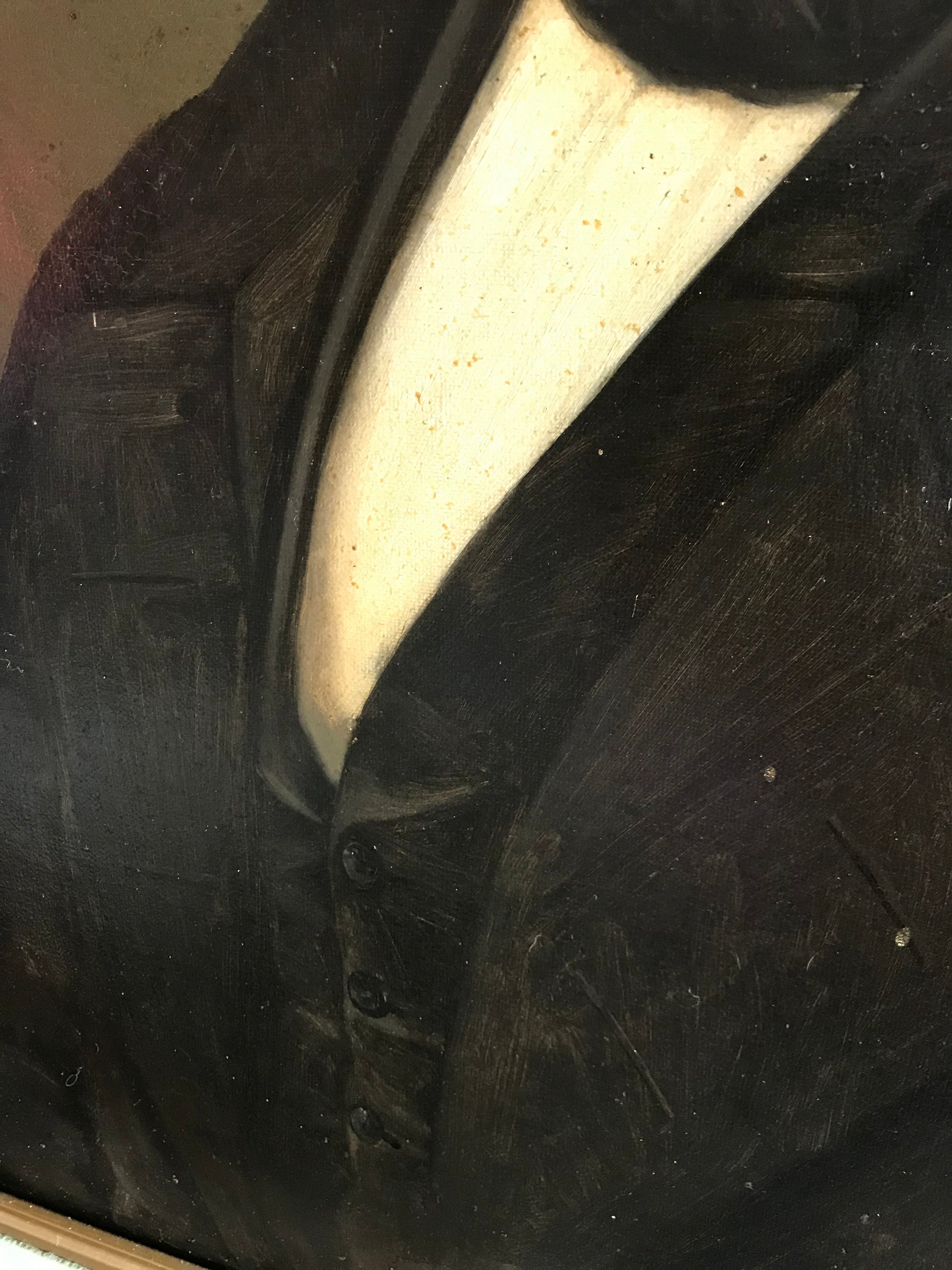 A large Victorian oil painting of a gentleman- French, signed, dated 1848