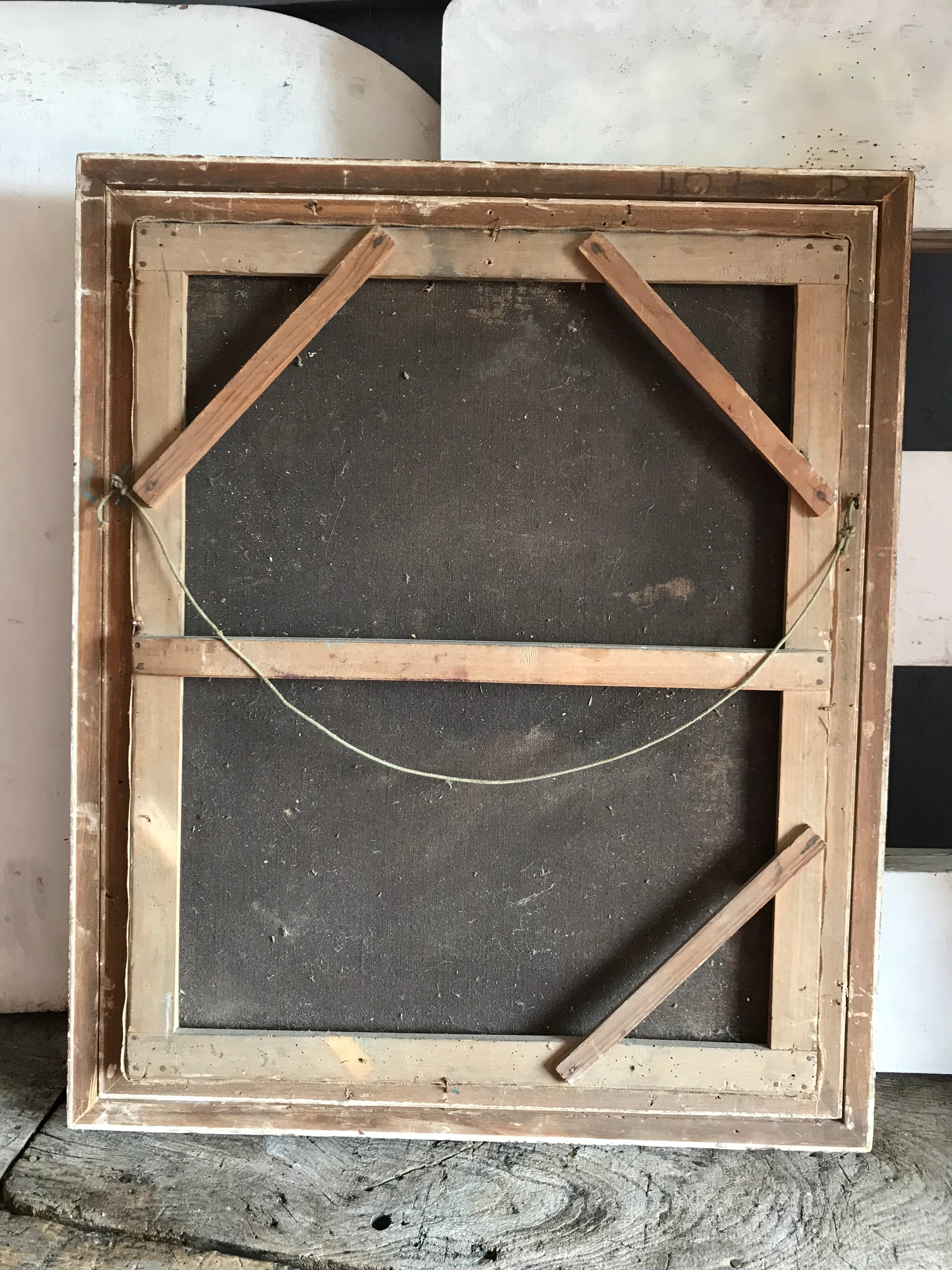 A large Victorian oil painting of a gentleman- French, signed, dated 1848